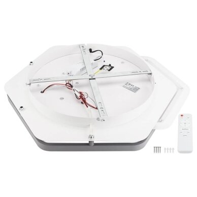 LED Ceiling Light, 84W, White/Grey, CCT Light, Remote Control 5