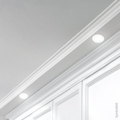 LED Ceiling Fitting, Round, Gypsum, Frosted Glass 3