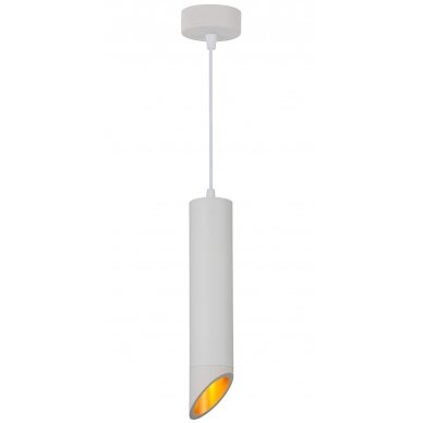 LED Hanging Fixture Fitting, White Body, Gold Inner, 300mm