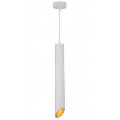 LED Hanging Fixture Fitting, White Body, Gold Inner, 500mm