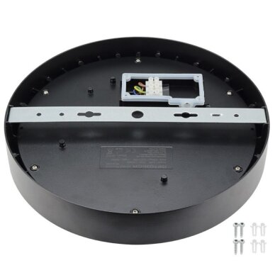 LED lubų šviestuvas, juodas, 24W, šilta balta šviesa 4