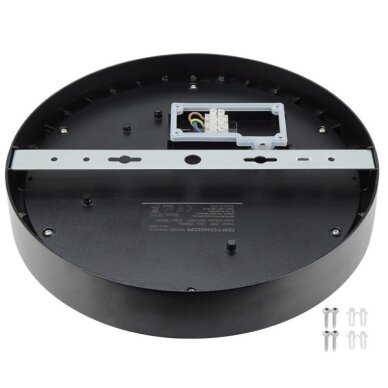 LED Outdoor Ceiling Light, Black, 30W, Warm Light 3