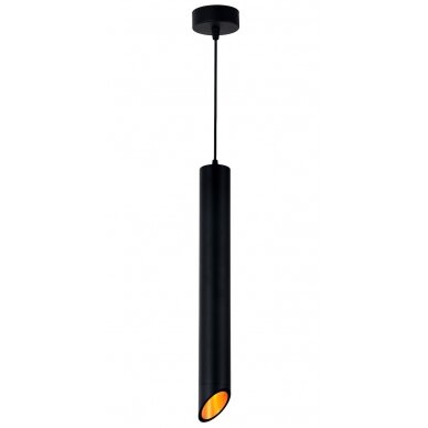 LED lubų šviestuvas, juodas, reflektorius auksinis, 500mm