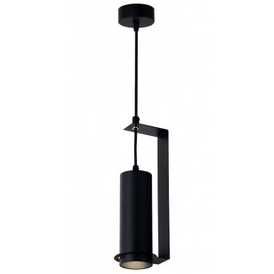 LED lubų šviestuvas, juodas, su rėmeliu, 200mm