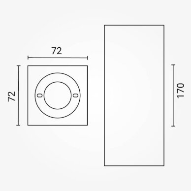LED Ceiling Lamp, Square, 170 mm 5