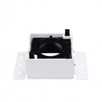 LED Spotlight Fixture, Square, Aluminium, Black Reflector 2
