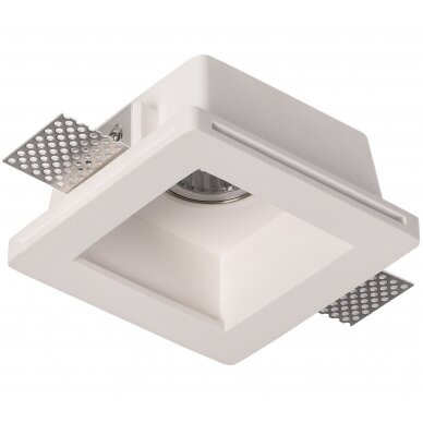 LED Ceiling Fitting, Square, Gypsum, 1 Socket 1