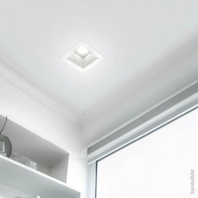 LED Ceiling Fitting, Square, Gypsum, 1 Socket 4