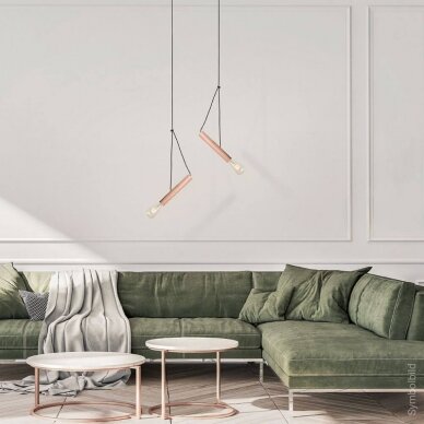LED Hanging Fixture Fitting, Rose Gold, 400mm 2