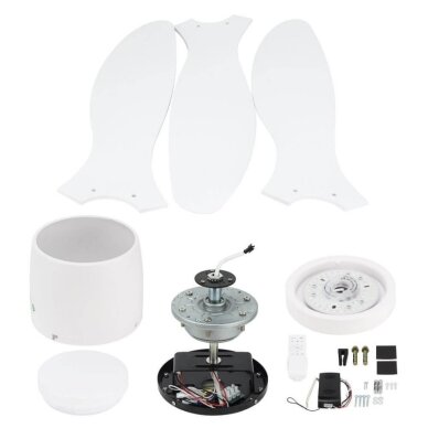 LED Fan Ceiling, 18W, CCT, White, Remote Control 2