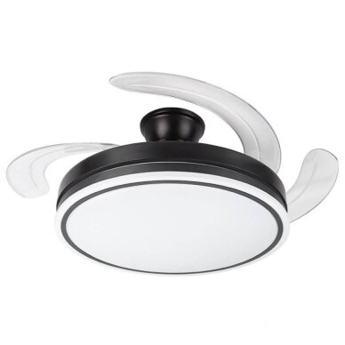 LED lubų šviestuvas/ventiliatorius, 36W, CCT šviesa, juodas, nuotolinis valdymas 1 LED lubų šviestuvas/ventiliatorius, 36W, CCT šviesa, juodas, nuotolinis valdymas 1