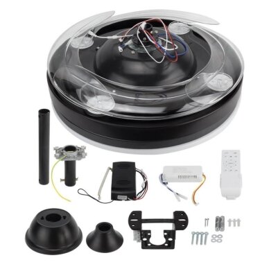 LED Fan Ceiling, 36W, CCT, Black, Remote Control 2