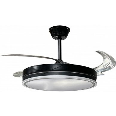 LED Fan Ceiling, 36W, CCT, Black, Remote Control