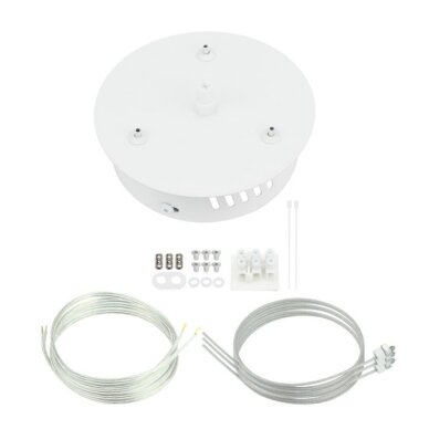 LED lubų šviestuvų tvirtinimo detalės, baltos, šviestuvams kodais 12851-12860 2 LED lubų šviestuvų tvirtinimo detalės, baltos, šviestuvams kodais 12851-12860 2