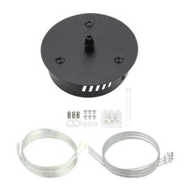 LED lubų šviestuvų tvirtinimo detalės, juodos, šviestuvams kodais 12851-12860 2