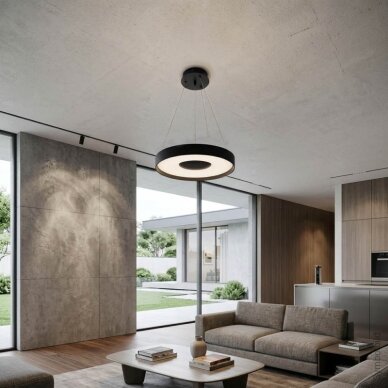 LED lubų šviestuvų tvirtinimo detalės, juodos, šviestuvams kodais 12851-12860 3