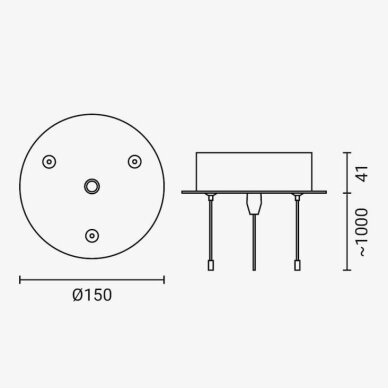LED lubų šviestuvų tvirtinimo detalės, juodos, šviestuvams kodais 12851-12860 4 LED lubų šviestuvų tvirtinimo detalės, juodos, šviestuvams kodais 12851-12860 4