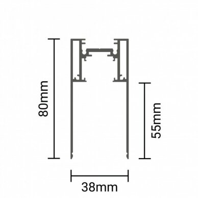 LED Magnetic Track System S35, width 3.5cm, Hanging/Surface, White, length 1.5m 5