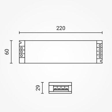 LED magnetinės sistemos M05 maitinimo šaltinis, 48V, 400W 3