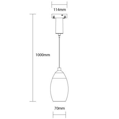 LED Magnetic Pendant Light M05, 48V, 10W, Warm Light 2