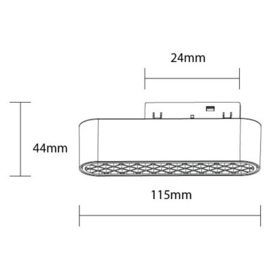 LED magnetinis linijinis šviestuvas M05, 6W, su tinkleliu, šilta balta šviesa 1 LED magnetinis linijinis šviestuvas M05, 6W, su tinkleliu, šilta balta šviesa 1
