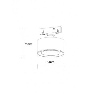 LED Magnetic Downlight with Lens M05, 48V, 7W, Warm Light 1