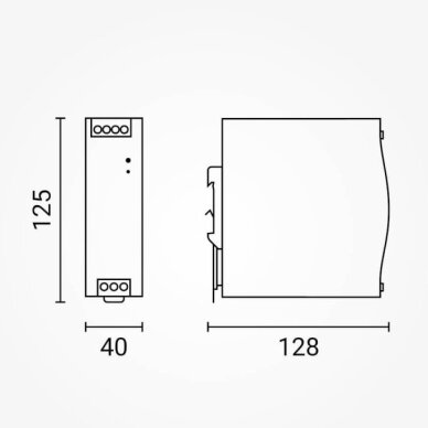 DIN Rail Power Supply, 120W, 12V, 10A 3