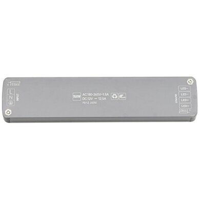 LED maitinimo šaltinis, 12V, 150W, plonas 3