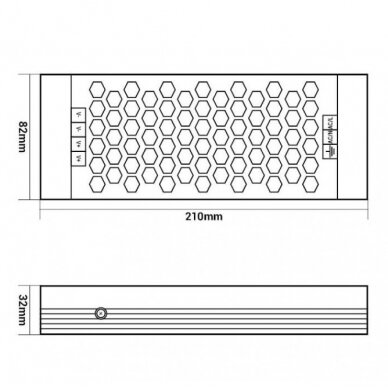 LED maitinimo šaltinis, 12V, 200W, 3 metai garantija 2