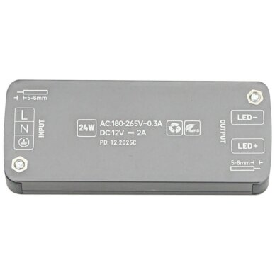 LED Power Supply, Ultra-Thin, 12V, 24W 3