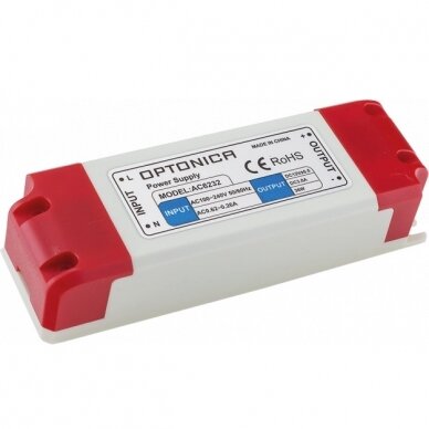LED maitinimo šaltinis, 12V, 36W, 3 metai garantija, plastiko korpusas 1