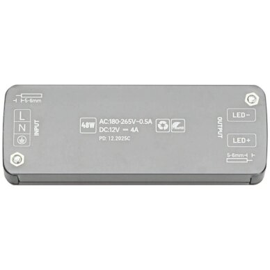 LED Power Supply, Ultra-Thin, 12V, 48W 3