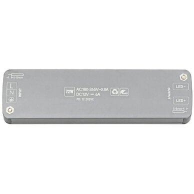 LED Power Supply, Ultra-Thin, 12V, 72W 3