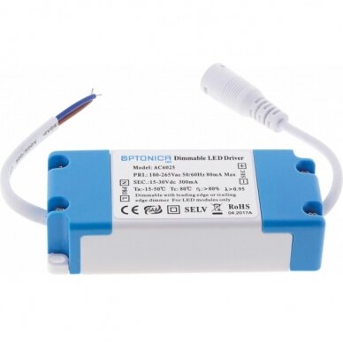 LED Dimmable Driver, 15-30V, 0.3A 1