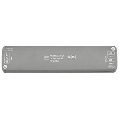 LED maitinimo šaltinis, 24V, 200W, plonas 3