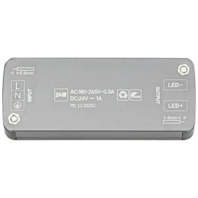 LED Power Supply, Ultra-Thin, 24V, 24W 3