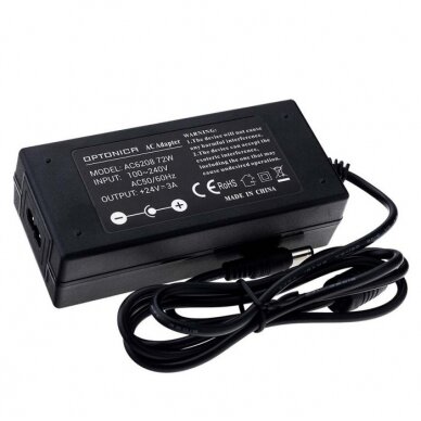 LED Power Supply, 24V, 72W, 3 Years Warranty, with AC Plug 2
