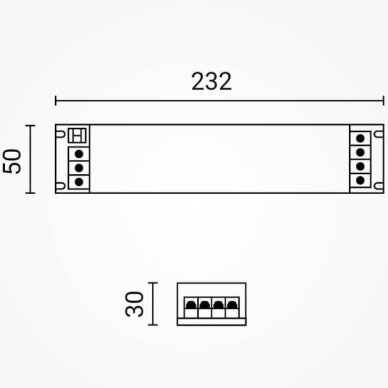 LED maitinimo šaltinis, 24V, 75W, reguliuojamas, plonas 1