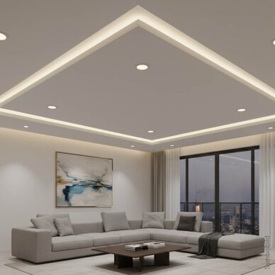 LED mini panelė, apvali, Premium Line, 12W, CCT šviesa 5