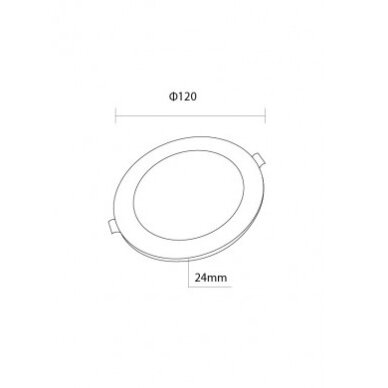 LED Backlit Slim Mini Panel, Round, 6W, Neutral Light 1