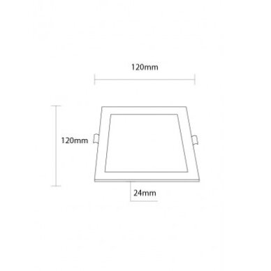 LED Backlit Slim Mini Panel, Square, 6W, Warm Light 1