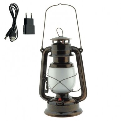 LED Flame Lamp, 5W, Bronze, with Battery 1
