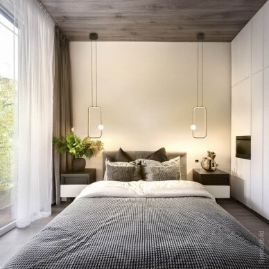 LED Pendant Lamp, 15W, Sand Black, Warm Light 4