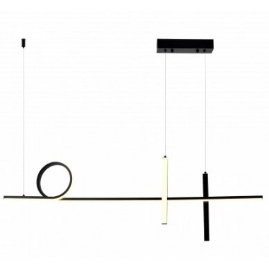 LED Pendant Lamp, 24W, Black/White, Warm Light