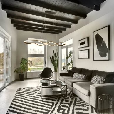 LED Pendant Lamp, 24W, Sand Black, Warm Light 4
