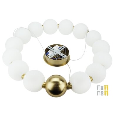 LED pakabinamas šviestuvas, 27W, vario, šilta balta šviesa 2
