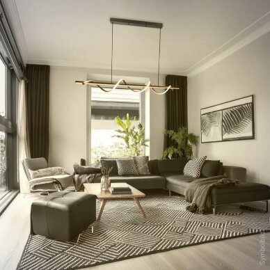 LED Pendant Lamp, 30W, Sand Black, Warm Light 3