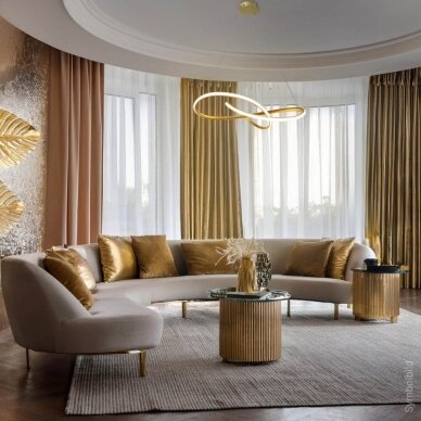 LED Pendant Lamp, 30W, Satin Gold, Warm Light 4