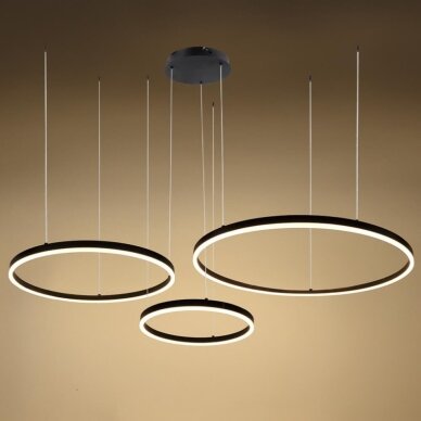 LED pakabinamas šviestuvas, 70W, juodas, šilta balta šviesa 2