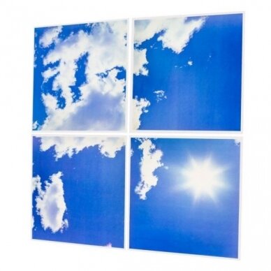 LED panelė, 60x60, 45W, 100Lm/W, debesys, šalta balta šviesa 2